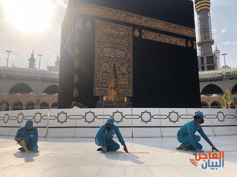 لتقسيم مسارات المطاف بما يتوافق مع زيادة أعداد المعتمرين