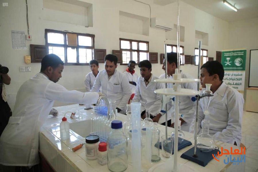 لتدشين مركز الملك سلمان للإغاثة مشروع توفير الاحتياجات التعليمية بمديريتي ثمود ورماه بحضرموت