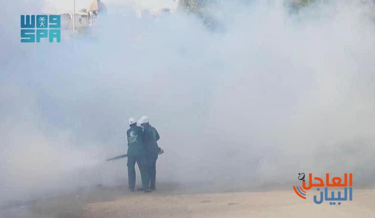 مواصلة مركز الملك سلمان للإغاثة تنفيذ حملة الرش الضبابي لمكافحة نواقل الأمراض في محافظة عدن