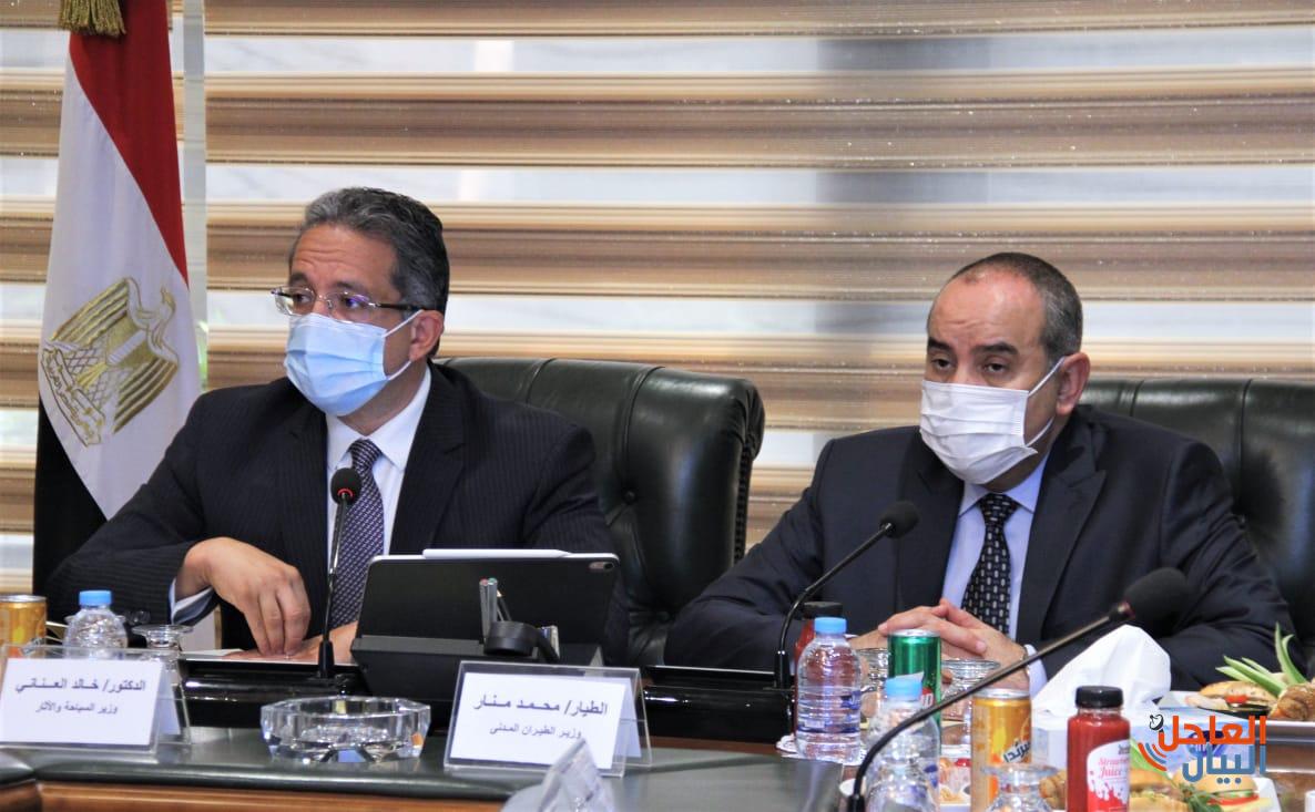 وزيرا الطيران المدني والسياحة والآثار