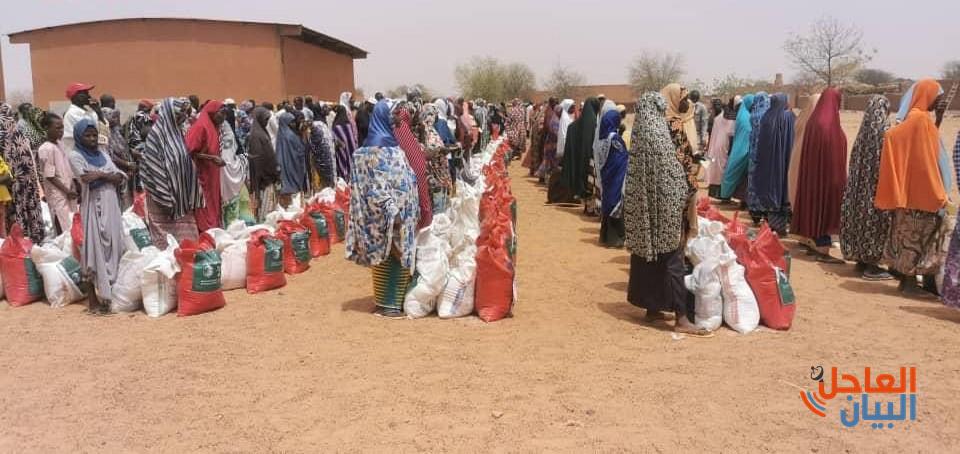 وزيع مركز الملك سلمان للإغاثة 120 سلة غذائية